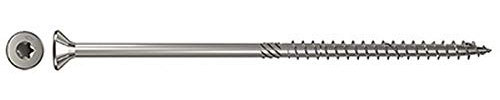 fischer Power-Fast FPF-ST 8,0 x 180 A2P - Spanplattenschrauben mit Teilgewinde und Senkkopf, zur Befestigung von tragenden Bauteilen in Holz, nicht rostender Stahl - 50 Stück - Art.-Nr. 657519