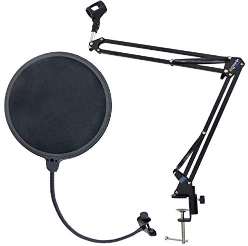 keepdrum NB35 Mikrofonstativ Gelenkarm + Popschutz Popfilter EMH