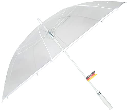 Montagsliebe® Stockschirm XXL Regenschirm transparent Hochzeit Partnerschirm Ø124cm groß durchsichtig