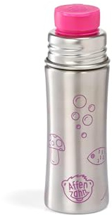 Affenzahn Edelstahl Trinkflasche Eule - Rosa | Mit buntem Motiv, wiederverwendbar, spülmaschinengeeignet und mit 330 ml Fassungsvermögen für den täglichen Gebrauch