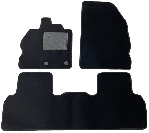 Tapis de Sol sur Mesure pour Voiture, antidérapants, Talonnette en Caoutchouc renforcé, Boutons de Fixation