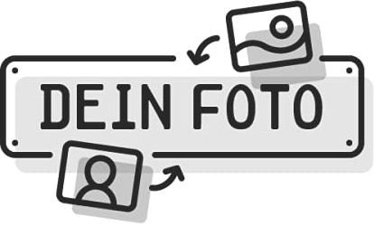 Funschilder.de - individuelles Fotoschild (520 x 110 mm), Blechschild selbst gestalten mit Wunschmotiv oder Firmen-Logo, Kennzeichen aus recyceltem Aluminium, Made in Germany