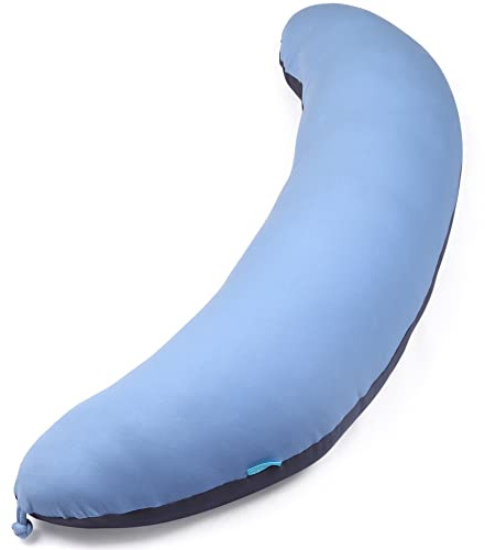 BYRIVER 39 C Shaped Body Pillow for Side Sleeping Adults Men Women, Anxiety Relief Hugging Gaming Lap Pillow, Pregnancy Knees Separate Pillow, Gifts for New Moms, Removable Pillowcase(L)