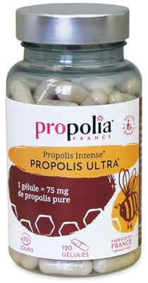 PROPOLIA - Propolis Ultra – Complément Alimentaire Naturel – 120 Gélules Végétales – Renforce l'Immunité – Sans Gluten – Fabriqué en France