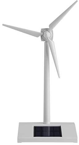 Wind Mill, Mini Solar Energy Wind Mill Toy Turbine Model Toy, Desktop Wind Solar Powered Windmills Science Teaching Tool