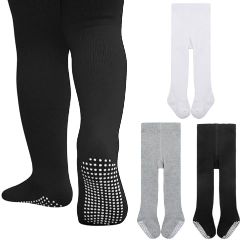 Durio Strumpfhose Baby Baumwolle Kinderstrumpfhose Mit Stopper Anti-Rutsch Dünne Strümpfe Leggings
