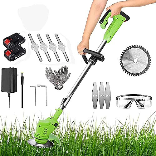 Tagliaerba Elettrico 650W Tosaerba con Motore Industriale Maniglia Teles 24V/2 0MA Trimmer da Giardino Leggero per Tagliare la vegetazione