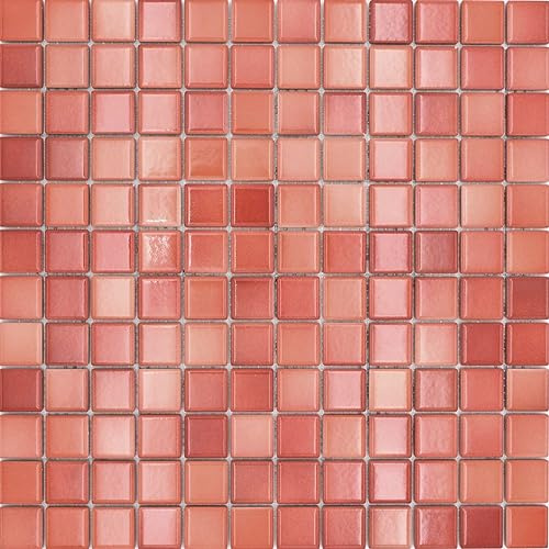 Jasba Mosaik Keramik brick red mix glänzend k.A. Wand Boden Innen Außen Wohnraum Küche Bad Dusche Schwimmbad
