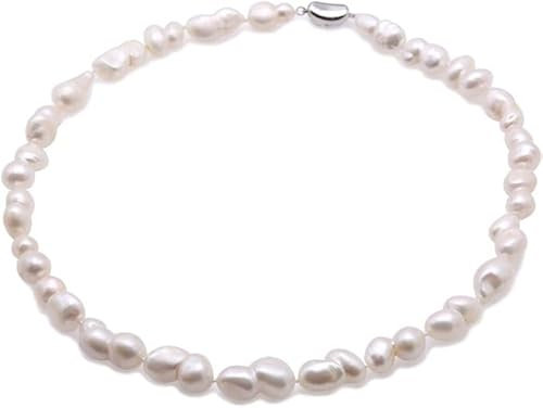 JYX barock perlenkette weiß Barock-Süßwasser perlen Halskette Perlen Barock for Women