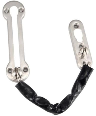 ETomey TüRkette 20 cm 5 Farben Türschlosskette Galvanik Anti-Diebstahl Edelstahl Anti-Rost verdicken Bolzen Sicherheitsschloss Kette Türbeschläge ohne Bohren (Color : B)