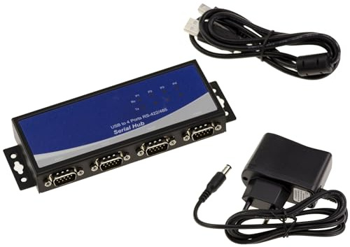 Kalea-Informatique - Adaptador convertidor USB a 4 puertos RS422 RS485 industrial, interfaz RS-422 y RS-485 mediante DB9, protección ESD 15KV