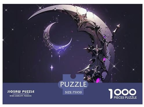 Sickle 1000 Piece Anime Thickened Wooden Jigsaw Puzzles for Adults Fun Toy Intellectual Game Education Game Stress Relief Toy Home Decoration Premium & Durable 1000pcs (75x50cm)