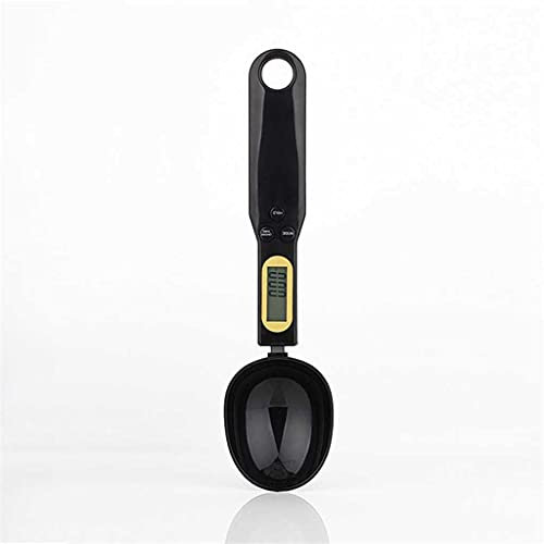 FBHappiness Accesorios para Hornear Cucharas medidoras Digitales LCD portátiles Café Azúcar Escala de gramo Cuchara Taza medidora Básculas de Cocina electrónicas (Color: Negro)