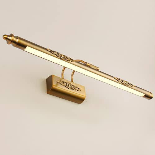 SSNCcNC LED Vintage Spiegelleuchte Amerikanischen Spiegelschrank Leuchte Badleuchte Spiegellampe Badlampe Schrankleuchte Wandleuchte Bilderleuchte Make Up Spiegel Licht 70CM
