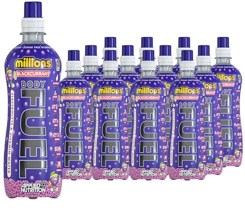 Applied Nutrition BodyFuel Electrolyte Water - Body Fuel Prime Drink with BCAAs and Vitamins, Fast Hydration (12 x 500ml) (Millions Blackcurrant)