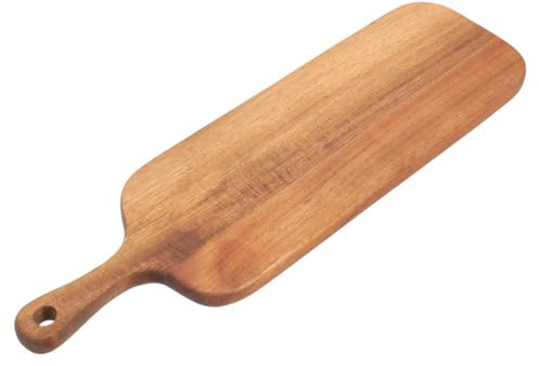 OFFSCH Wooden Cutting Board with Handle and Large Charcuterie Pizza Board Acacia Wood 41x12x1.5cm Serving Platter for Home Kitchen Food Preparation