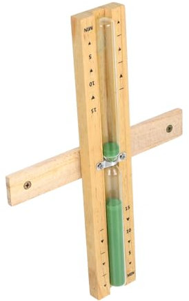 Cabilock Holz-Sanduhr Für Sauna Timer Haushalts-zeitmesser Sauna-Raum-erinnerungsuhr Sauna-Sanduhr Aus Glas