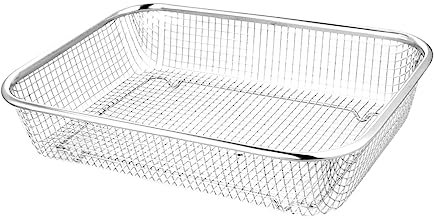Cabilock Passoire Évier La Cuisine Acier Inoxydable 33x24x7 Cm Crépine Fine Filet Maille Panier De Rangement Pour Évier Lavage Et Égouttage Fruits Légumes La Cuisine Familiale
