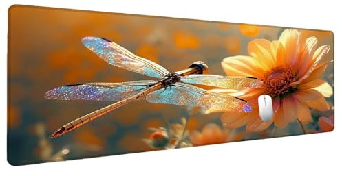 Gelb Mauspad Groß Mousepad XXL 1500x800mm Blume Mauspad Gaming Zubehör Gadgets, Desk Mat Schreibtisch Deko Schreibtischunterlage, Spezielle Oberfläche Wasserdicht Maus Pad Rutschfeste Gummibasis A-0