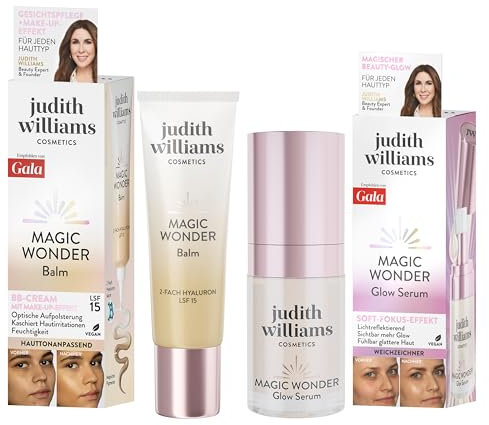 Judith Williams Cosmetics – Glow Serum und Face Balm Magic Wonder – getönte Tagescreme mit LSF (30ml) und Beauty Serum (50ml) für einen ebenmäßigen glowy Teint