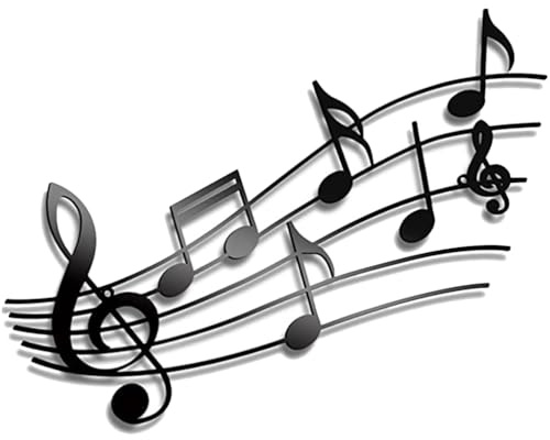 VALICLUD Music Note Wall Decor Metal Music Wall Art Musical Sign for Home Gallery Bar Party Living Room Bedroom Kitchen 15.75 in Hanging
