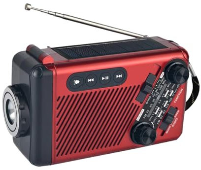 AM FM Radio À Manivelle Et Piles Et Secteur, Radio De Survie Solaire Generator, Lampe De Poche Generator, Radios A Pile Survie Portable pour Maison, Outdoor, Secours, Camping, Randonnée, Catastrophe