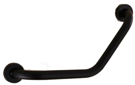Fymlok Asidero Ducha,Asidero Baño Pasamanos de Acero Inoxidable Uso Apto para Ancianos, pasamanos de baño Negro, pasamanos de Seguridad Uso Apto para Inodoro, Accesorio de baño, Seguridad en el baño