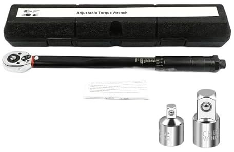 Allen Key Set 2-210N.m Torque Wrench 1/2'' 3/8'' 1/4'' Square Drive Preset Bicycle Torques Key Two-Way Ratchet Car Bike Automotive Hand Tools Hand Tools(5-60N.m Adapter)