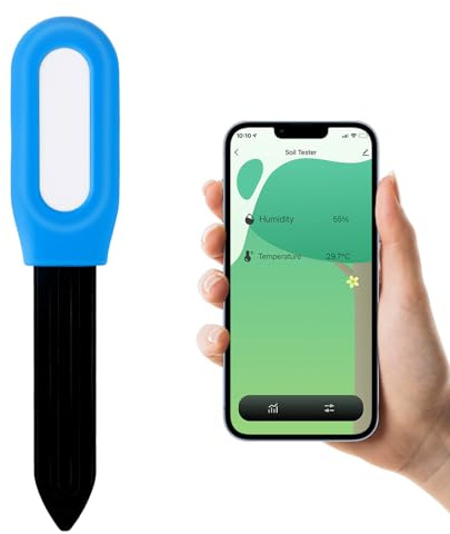 Wigearss Zigbee Capteur Testeur de Sol, Mesure d'Humidité pour Plantes, Moniteur de Température de l'Air, Hygromètre Intelligent, Compatible avec Zigbee Gateway & Home Assistant Zigbee2MQTT