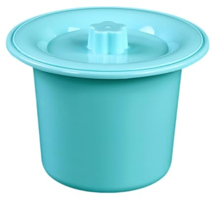 Generic Secchio per vasino, orinatoio con sputacchiera e coperchio, vaso per WC spesso, padella portatile per bambini e adulti, Blu
