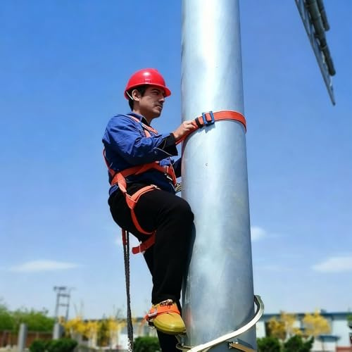 Pole Climbing Shoes for Electricians, Adjustable Climb Shoes, Climbing Tool Lanyard & Climbing Equipment, Load Bearing 330 lbs(450 Model)