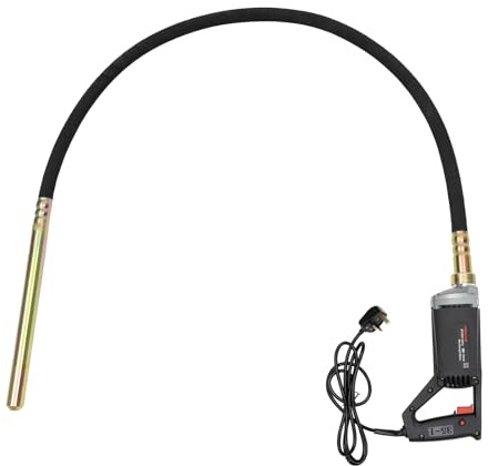 Electric Handheld Brushless Concrete Vibrating Tool 1500W Electric Concrete Vibrator Self-Locking Switch 1Hp Concrete Cement Mixer 4200RPM Shaft Rod 2M with Shaker Hose Kit for Highways Fences Bridges