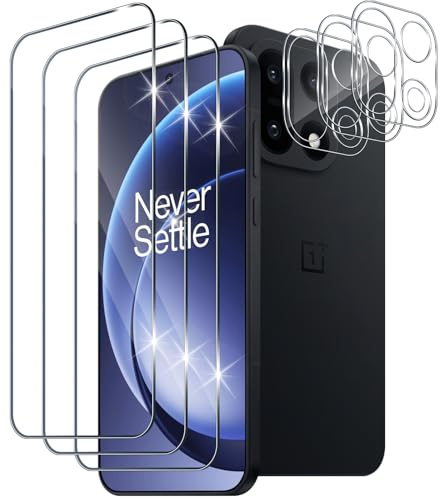 Xunzii Schutzfolie für OnePlus 15 für Panzerglas, 3 Stück Displayschutzfolie und 3 Stück Kameraschutz, 9H Härte Anti-Kratzen Schutzglas, HD-Klar Panzer Schutz Glas, Bläschenfrei Folie