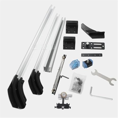 di binari for porte scorrevoli interne, kit ferramenta for a filo nascoste, binario scorrevole for cabina armadio e camera da letto, inclusi for Alta efficienza(Right push)