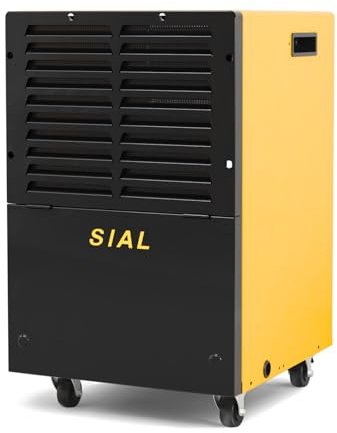 SIAL Industrial Dehumidifier 50L/Day for Home,221㎡,8.2L Water Tank | Powerful Dehumidifier for Flood Recovery, Mould & Damp,Grade Drying, Basement, Commercial,Workshop,for Laundry & Garage