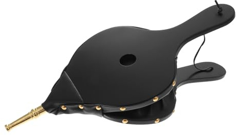 SUPVOX Fuelle Manual para Chimenea y Barbacoa de Madera, Soplador Portátil de Aire para Fuego, Color Dorado, Diseño Ergonómico, Herramienta Práctica para Encendido Rápido