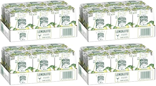 MAISON PERRIER CHIC Boisson Gazeuse Sans Alcool Lemonjito - 6 packs de 4x25cl (Lot de 4)