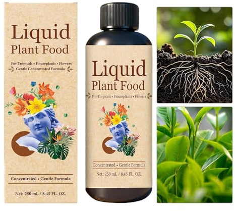 Concime Liquido per Piante,250ml Nutrienti per Radici | Concime Liquido per Piante da Interno | per Bonsai, Orchidee, Cactus, Fiori, e Giardino Esterno