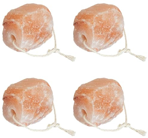 sephironlbb Lot de 4 pierres à lécher en sel rose - 9,5 kg - Source minérale pour animaux de compagnie - Accessoire d'entretien - Alimentation dans l'écurie et à la maison - Minéraux naturels pour la