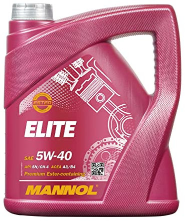 MANNOL Aceite de motor 5W-40 Aceite para motor ACEA A3/B4 API SN API CH-4 Elite 4L