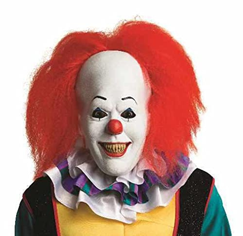 RUBIE'S Official 68544 Pennywise Deluxe mask med hår från filmen ES, clown, en storlek halloween