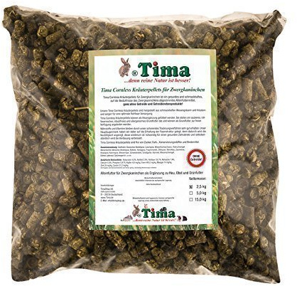 Tima Cornless Kräuterpellets für Zwergkaninchen 2,5 kg (ohne Getreide!)
