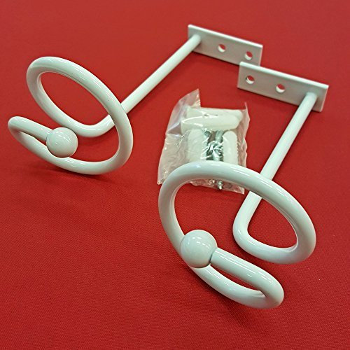 Easy-Shadow - 6 Stück Drapierhaken weiß für Gardinen Gardinenschals - Haken aus Metall zur Dekoration von Schals - weiß