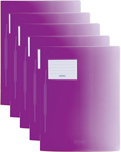 Baier & Schneider Schnellhefter FACT! Colour Code, Kunststoff, 240 x 313 mm (5er Pack, Violett)