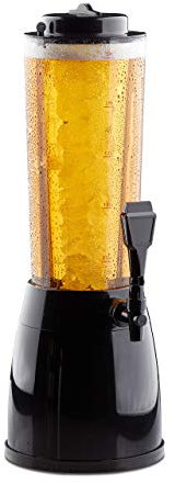 Relaxdays Tireuse à bière pompe à bière girafe à bière en plastique 2,5 litres robinet HxlxP 50 x 23 x 18 cm, noir