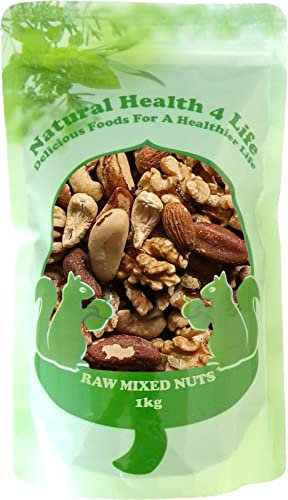 Natural Health 4 Life Snack Nut Mixes Whole Mixed Nuts (Cashews, Walnuts, Almonds) 1 kg in Resealable Pouch (1 Pouch)
