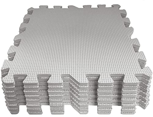 Grendle 8pc Grey 30.5 x 30.5 x 1cm Interlocking Foam Mat Set