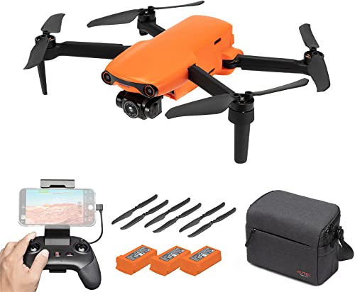 YueLi EVO Nano Ultralight and Foldable Drone, 28 Minutes Flight Time, 3-Axis Gimbal with 4K Camera 1/2 inch CMOS Image Sensor, 10km Video Transmission RC Quadcopter Drone(Nano Combo, Danxia Orange)