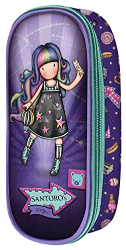 Trousse d'écolier Gorjuss Up and away Violet (10 x 23 x 6 cm)
