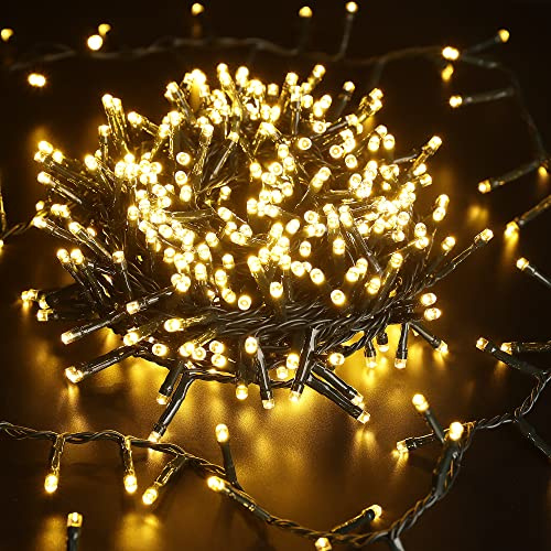 PhilzOps 500 LED Navidad Guirnarldas Luces Blanco Cálido, 12.5M Exterior 8 Modos Cadena de Luces Impermeable Iluminación Navideña para Interior Fiestas Celebraciones Árbol de Navidad Decoración
